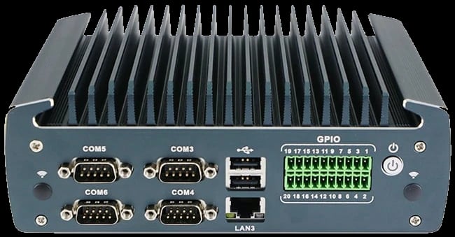 Máy tính công nghiệp HBC-E220, nhìn từ phía trước